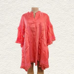 Elegant Coral Mini Dress